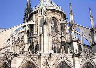 Arcobotantes em Notre Dame