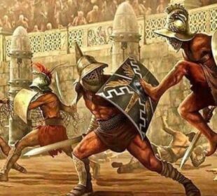 Oude Romeinse gladiatoren