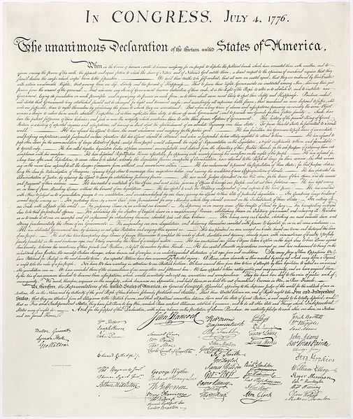 Dichiarazione di indipendenza: storia, significato, congresso continentale e fatti