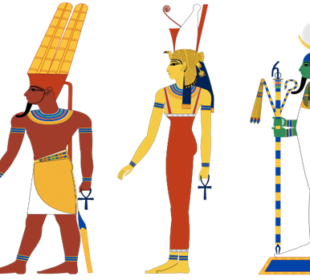 Triade tebana degli antichi dei egizi