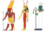 Triade thébaine des anciens dieux égyptiens