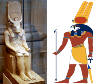 Montu : faucon égyptien, dieu de la guerre et de la vitalité