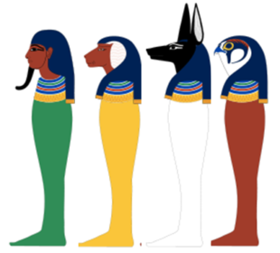 De vier zonen van Horus in het oude Egypte