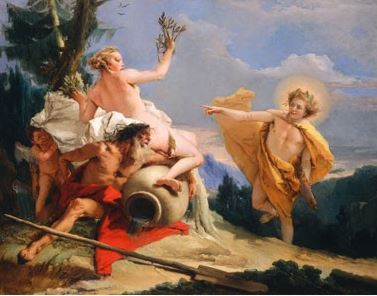 Аполон преследва Дафна, нимфата