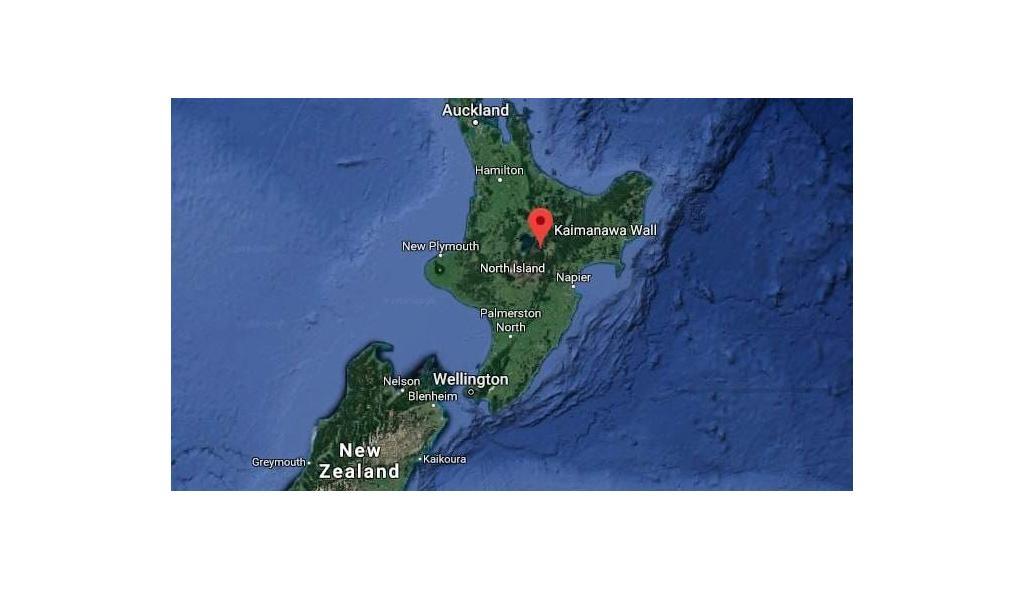 Стената Кайманава се намира на Северния остров на Нова Зеландия