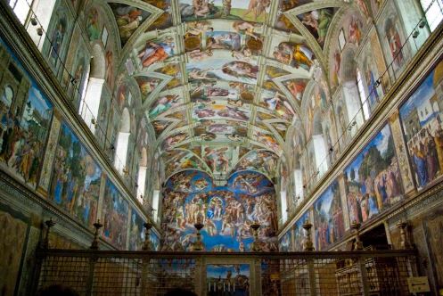 Il soffitto della Cappella Sistina