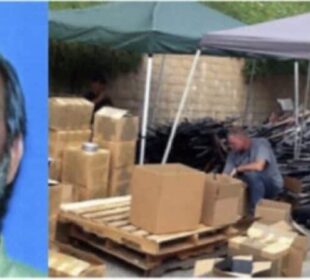 Jeffrey Alan Lash and the stockpile of weapons and munitions they found at his house.