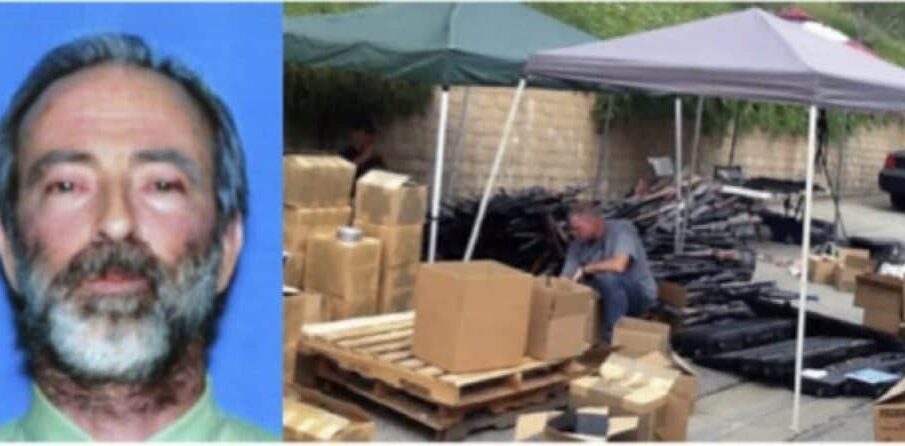 Jeffrey Alan Lash and the stockpile of weapons and munitions they found at his house.