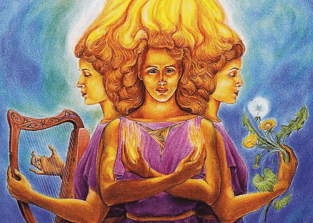 Celtic Goddess Brigid. The Triple Goddess.