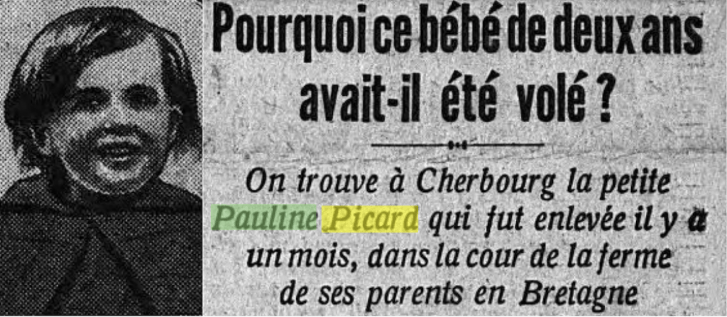 Artigo de notícias sobre Pauline Picard