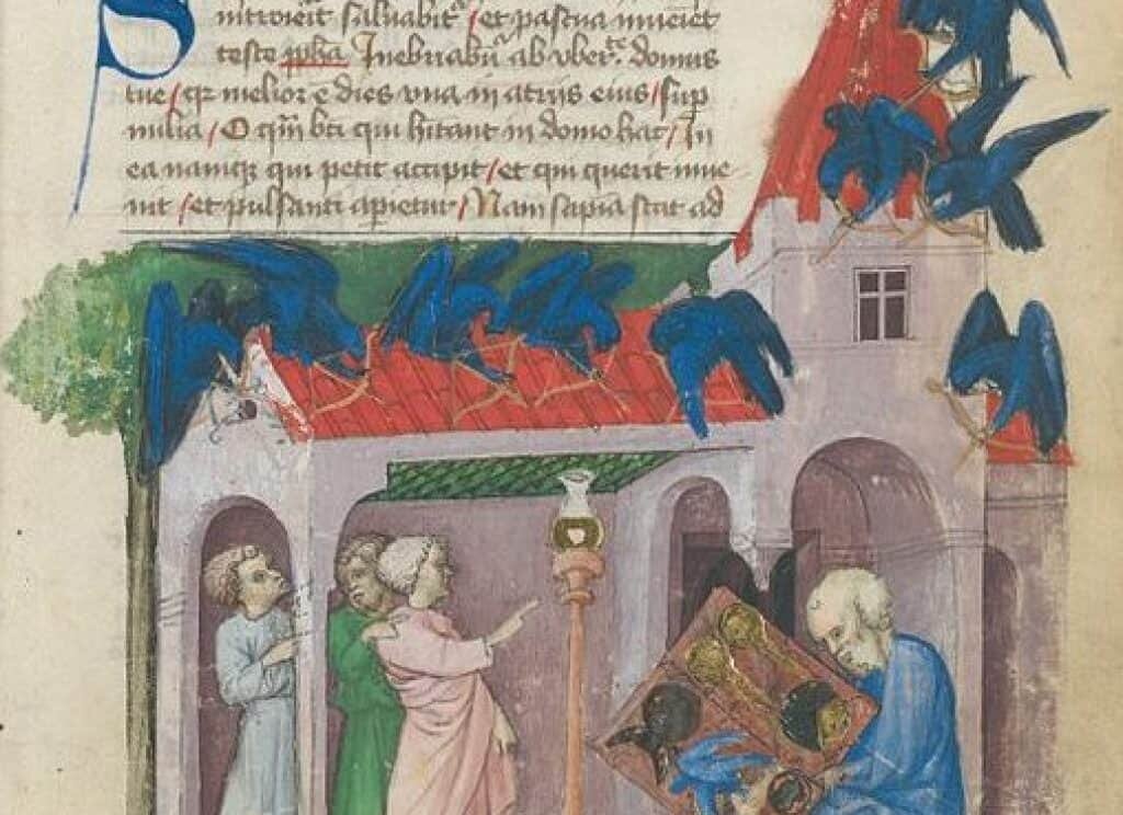 Откриване на Изумрудената плоча, средновековен ръкопис на Aurora Consurgens, Zentralbibliothek, Цюрих