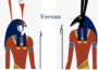 Het conflict tussen Horus en Seth om de troon van het oude Egypte