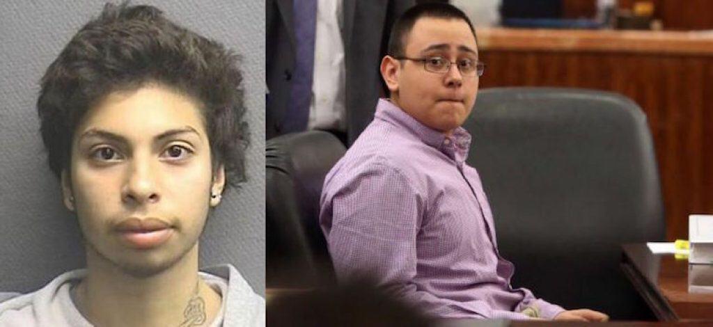 Foto des Gesichts von Jose Reyes nach seiner Verhaftung (links). Victor Alas vor Gericht (r.). Beide wurden wegen Mordes an Corian Cervantes verurteilt.