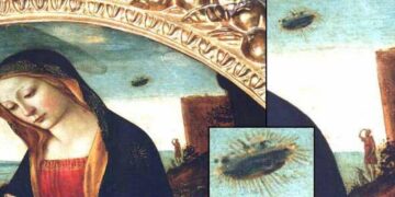Мадоната със свети Джованино: Картина с НЛО?