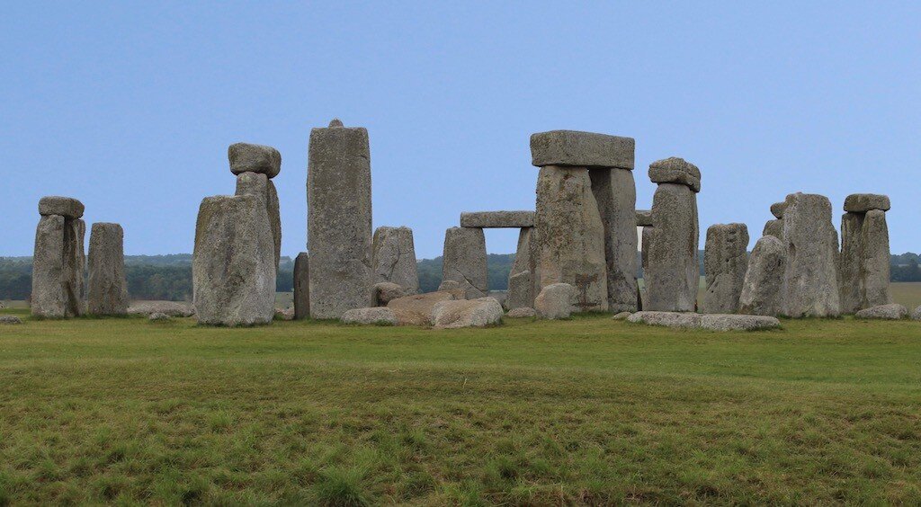 Stonehenge, cirkel van blauwe stenen.