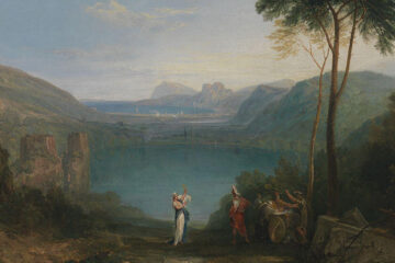 Aeneas met Cumaean Sibyl aan het Avernus-meer