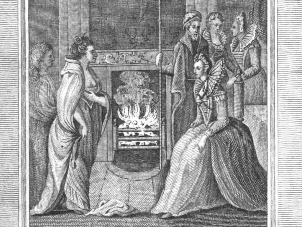 Среща между Грейс и кралица Елизабет I, от Anthologia Hibernica, том II.