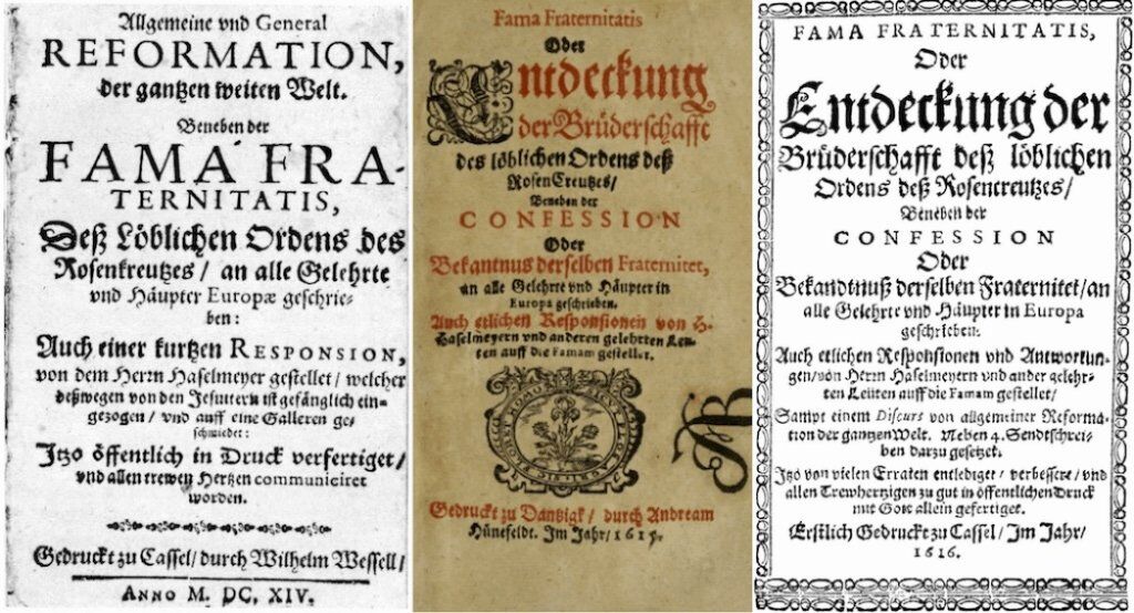 Fama Fraternitatis en Confessio Fraternitatis waren de eerste twee manifesten die begin 1600e eeuw werden gedrukt.