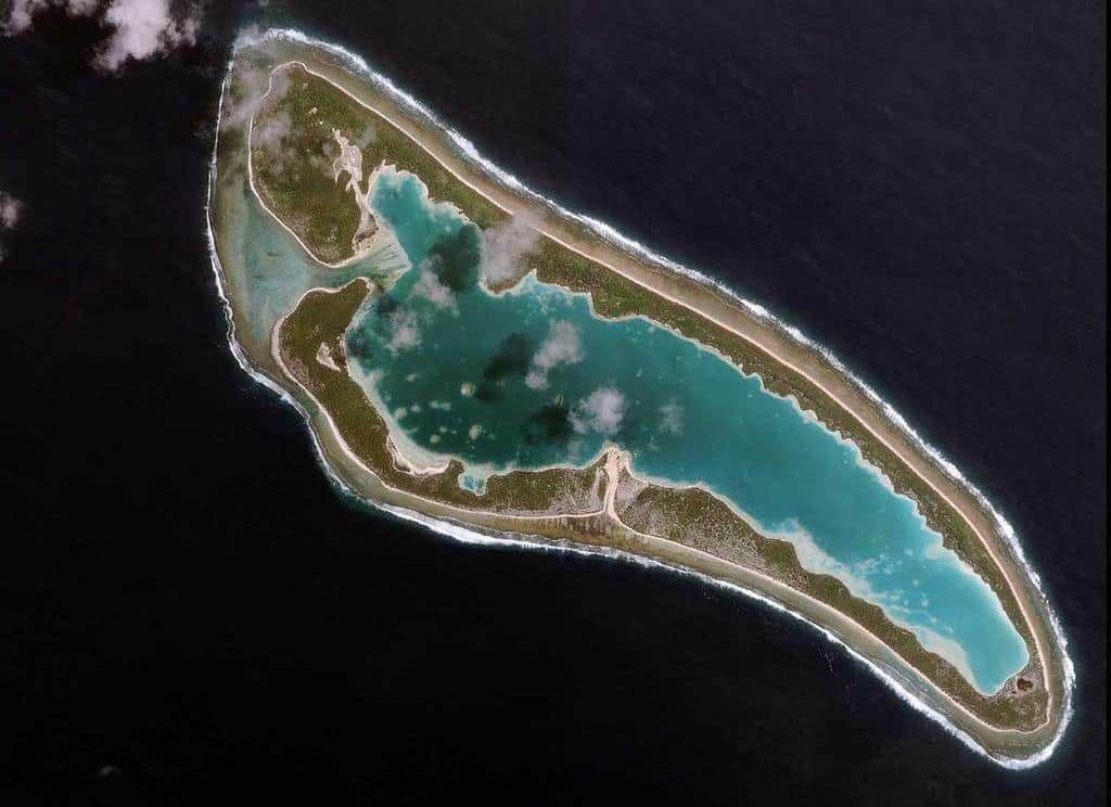 Île Nikumaroro, Kiribati, anciennement connue sous le nom d'île Gardner.
