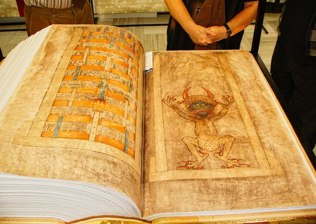 Кодекс Гигас в Националната библиотека на Швеция
