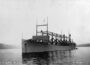 USS Cyclops ancré dans le fleuve Hudson. Image : États-Unis Photographie du Commandement de l'histoire navale et du patrimoine.