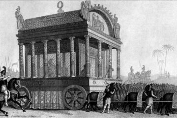 狄奥多罗斯描绘的亚历山大大帝的送葬队伍。图片：公共领域。