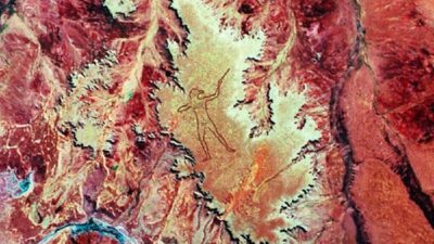 Landsat 5 Thematic Mapper image of the Marree Man