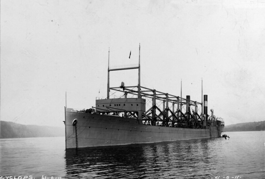 USS Cyclops anchored in the Hudson River. Image: U.S. Naval History and Heritage Command Photograph.