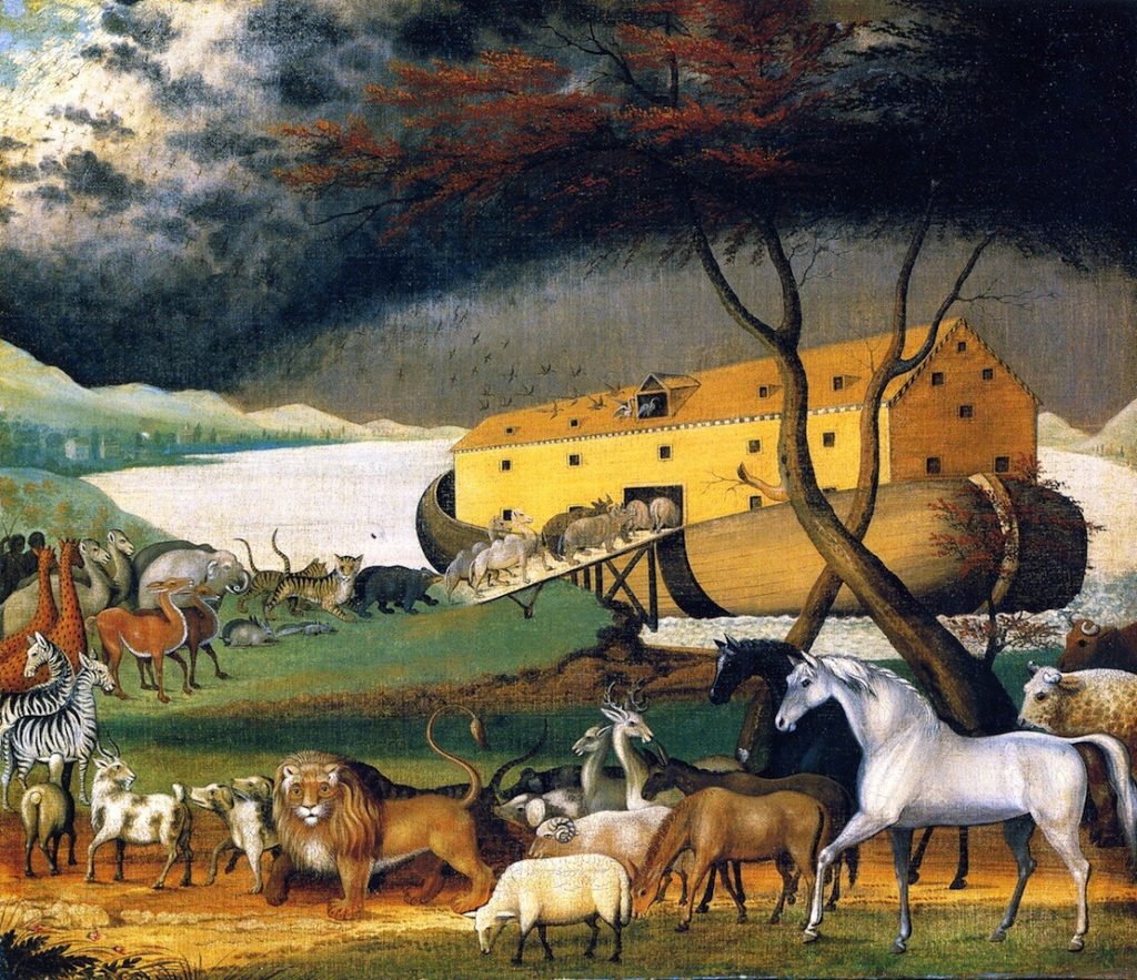 L'Arca di Noè, olio su tela di Edward Hicks, 1846. Philadelphia Museum of Art.