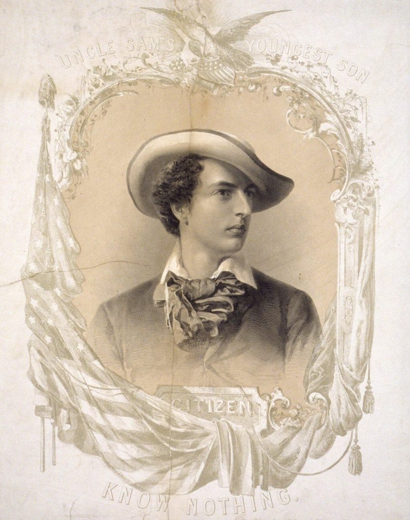 1855 portrait d'un jeune homme représentant le parti