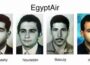 Fotos sem data da tripulação da cabine do vôo 990 da EgyptAir (da esquerda para a direita: Capitão Ahmed el-Habashy, Capitão Raouf Noureddin, Capitão Gameel El-Batouty e Capitão Adel Anwar). Imagens Getty.