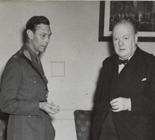 King George VI and Winston Churchill meeting on 25 June 1943.