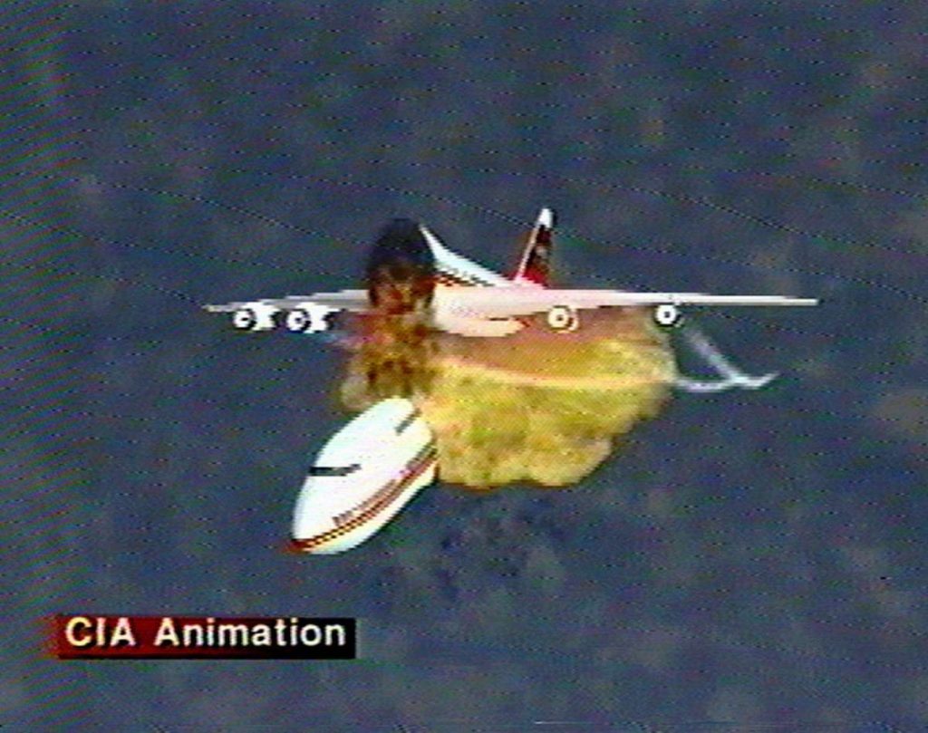 Animation de la CIA de l'explosion.