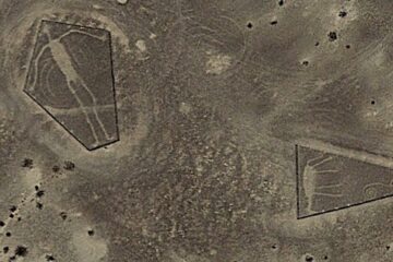 Геоглифи в пустинята на Калифорния Blythe Intaglios