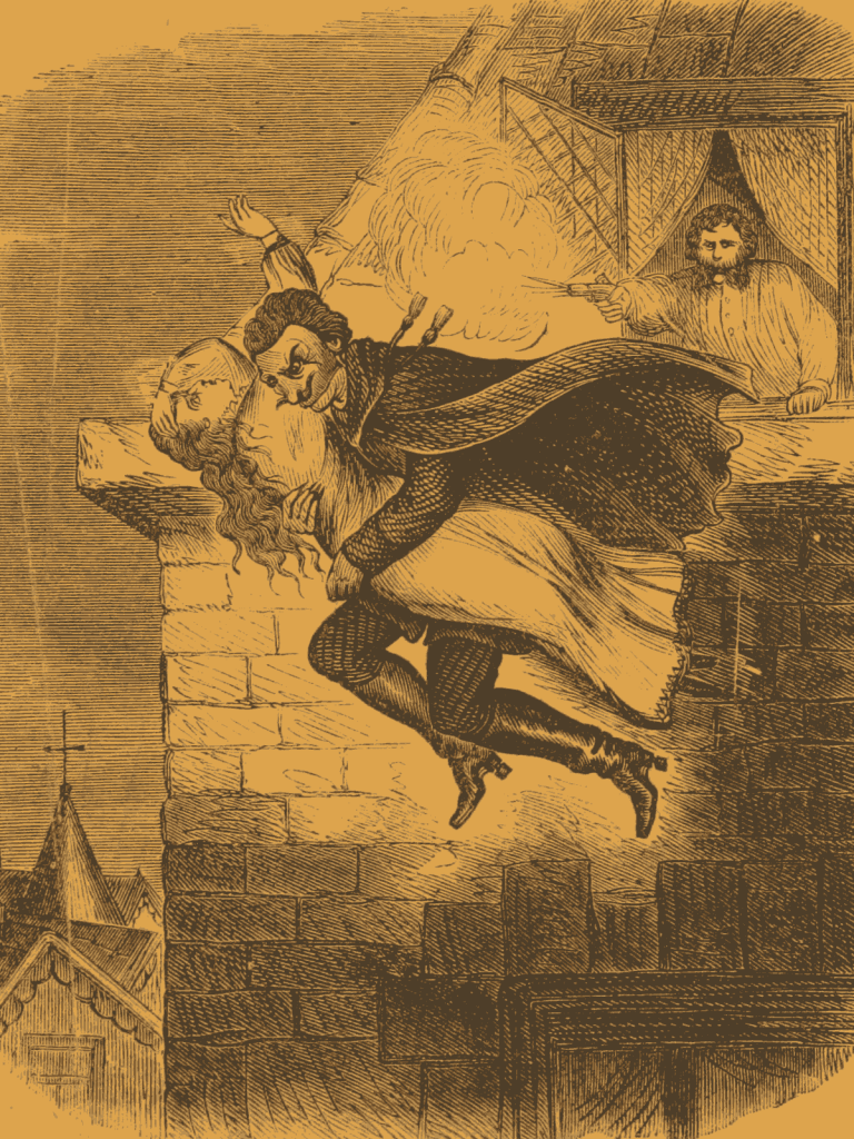 Джак с пружиниращи токчета, от илюстрация от 1867 г. 
